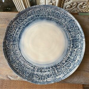 Gallery Blue & white melamine dinner plate
